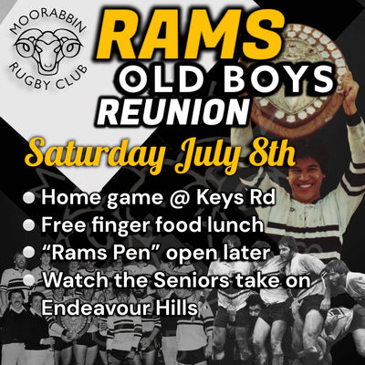 Rams Old Boys Reunion - July 8th at Keys Rd