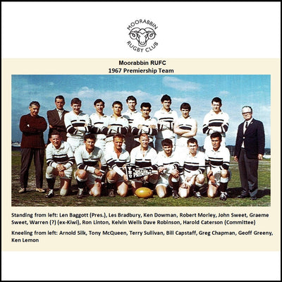 1967: The first Moorabbin RUFC Premiership Team
