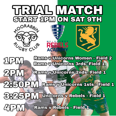 Trial Match - Rams v Unicorns v Rebels Academy