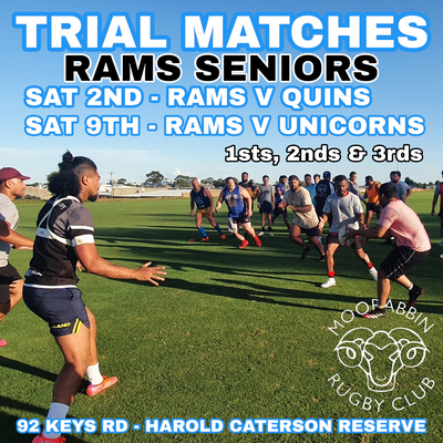 Upcoming Senior trial matches