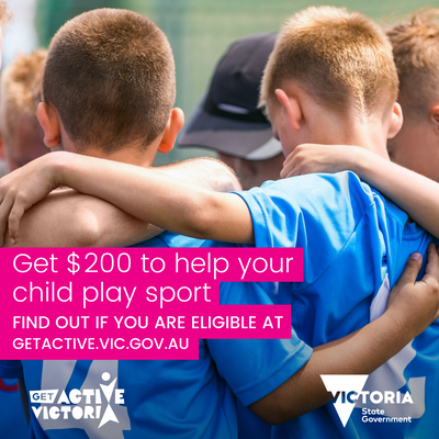 Victorian Get Active Kids Vouchers available