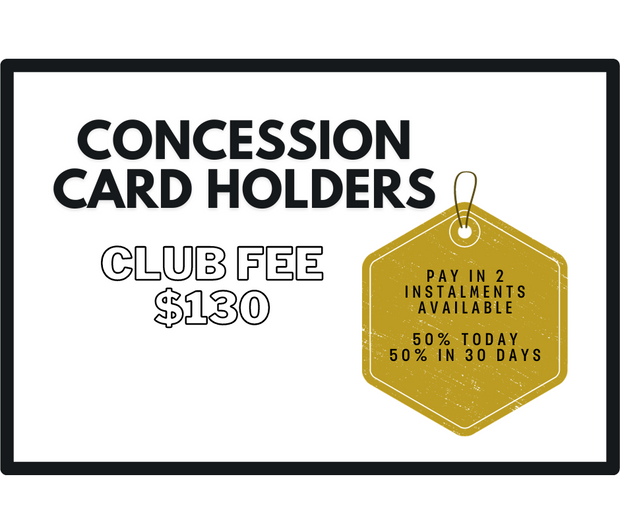 Concession Card Holder Club Fee